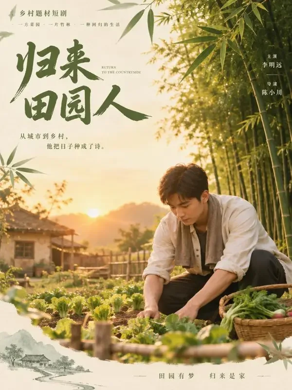 老张的菜园封面 - 柚子短剧退休生活短剧