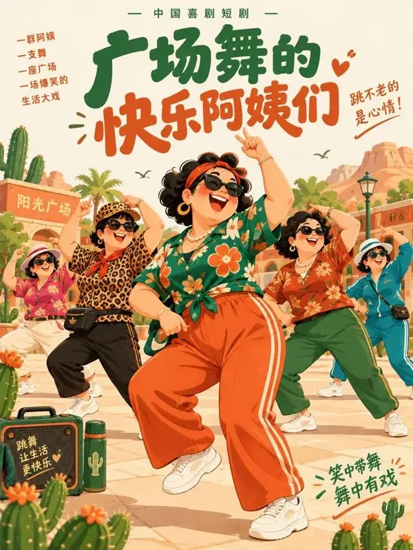 舞动夕阳封面 - 柚子短剧广场舞短剧